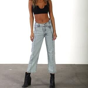 Revive Gemini Different Views Acid Wash Denim Jeans, Size 24